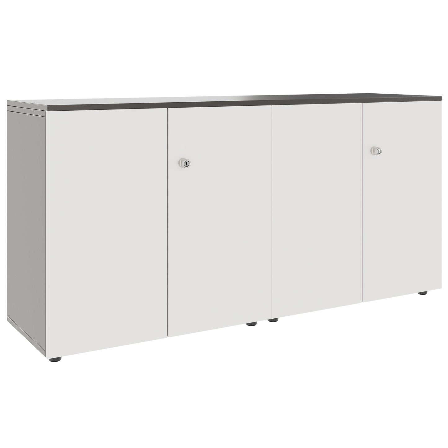 PRO Armoire murale | 2 OH, 1600 x 788 mm, graphite / blanc