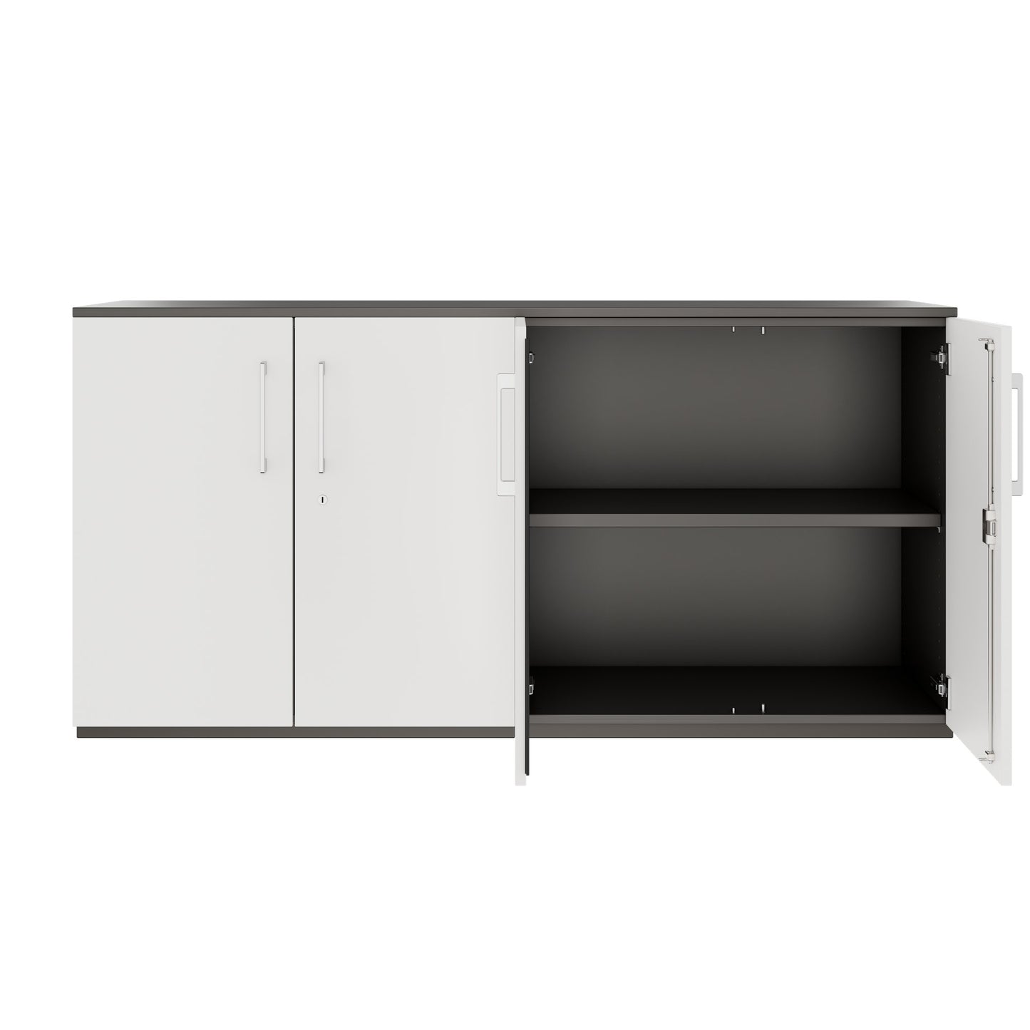 PRO Wall unit | 2 OH, 1600 x 788 mm, graphite/white