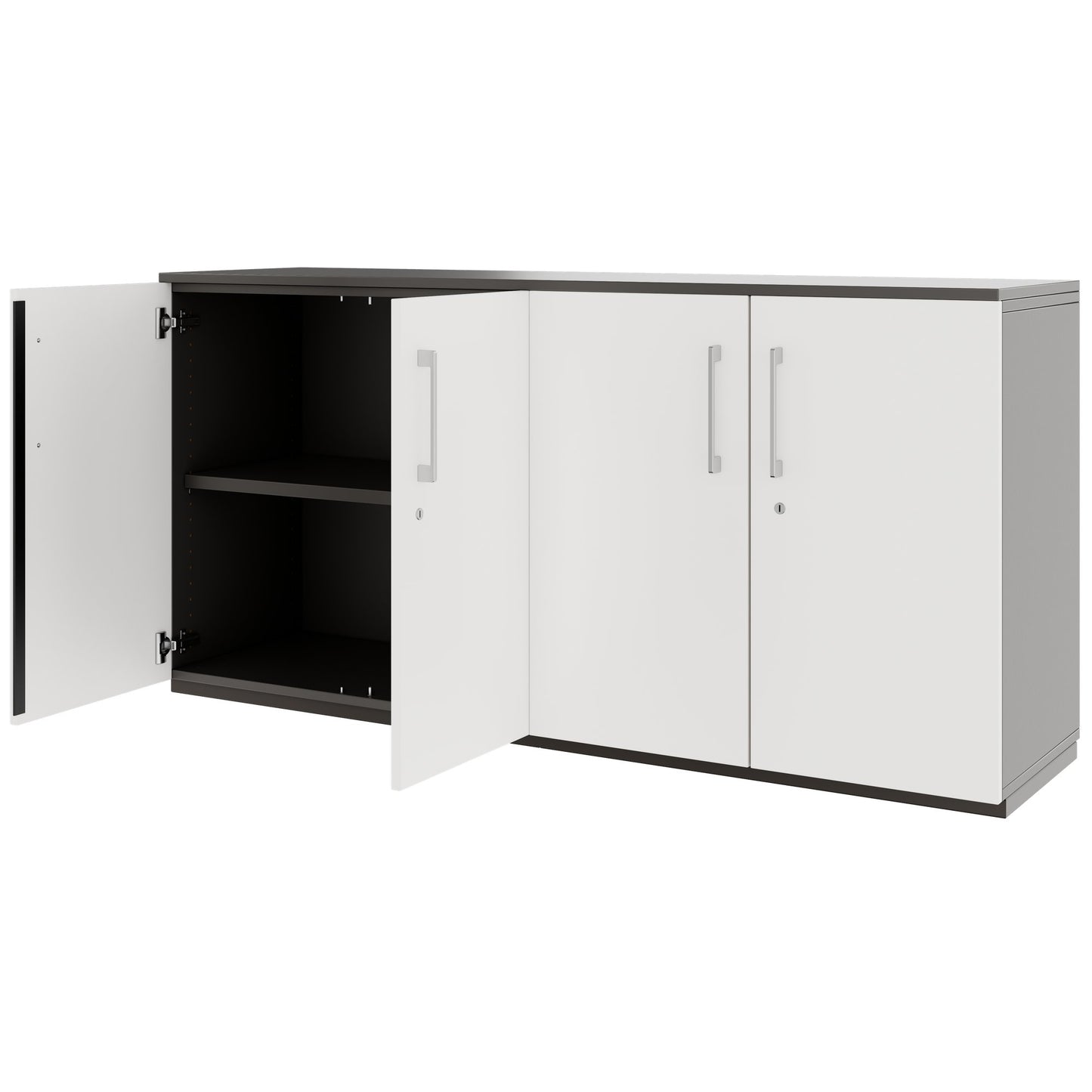 PRO Wall unit | 2 OH, 1600 x 788 mm, graphite/white