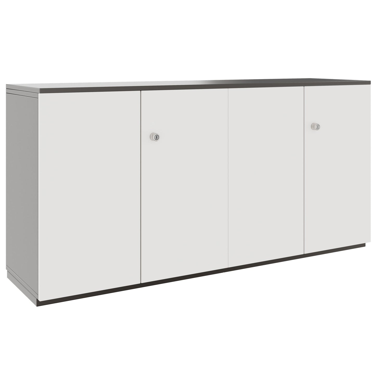 PRO Armoire murale | 2 OH, 1600 x 788 mm, graphite / blanc