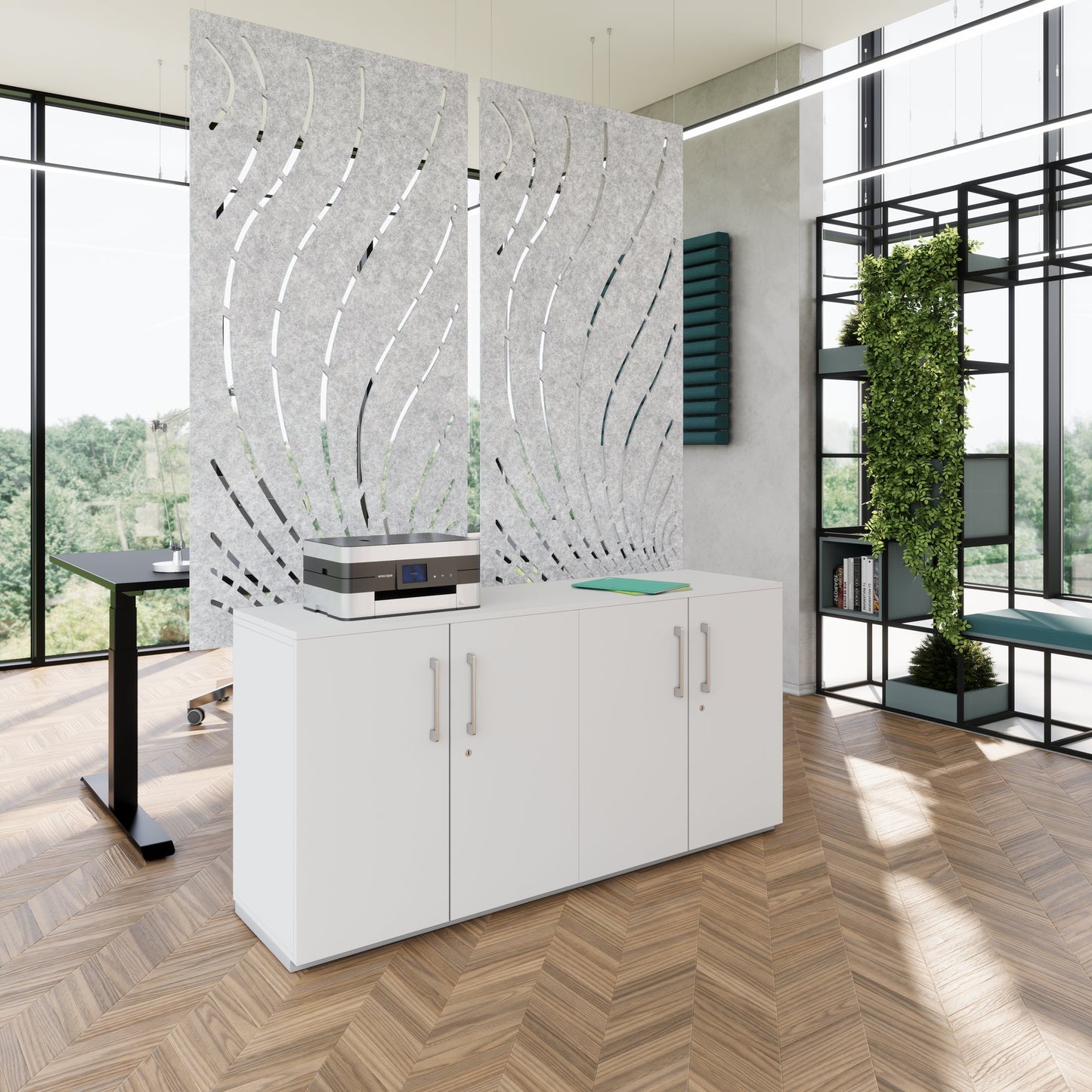 PRO wall unit | 2 OH, 1600 x 788 mm, gray