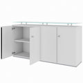 PRO Sideboard | 2 OH, 1600 x 860 mm, con lastra di vetro, grigio - 4 Thumbnail Image