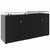 PRO Buffet | 2 oh, 1600 x 860 mm, avec plaque de verre, noir