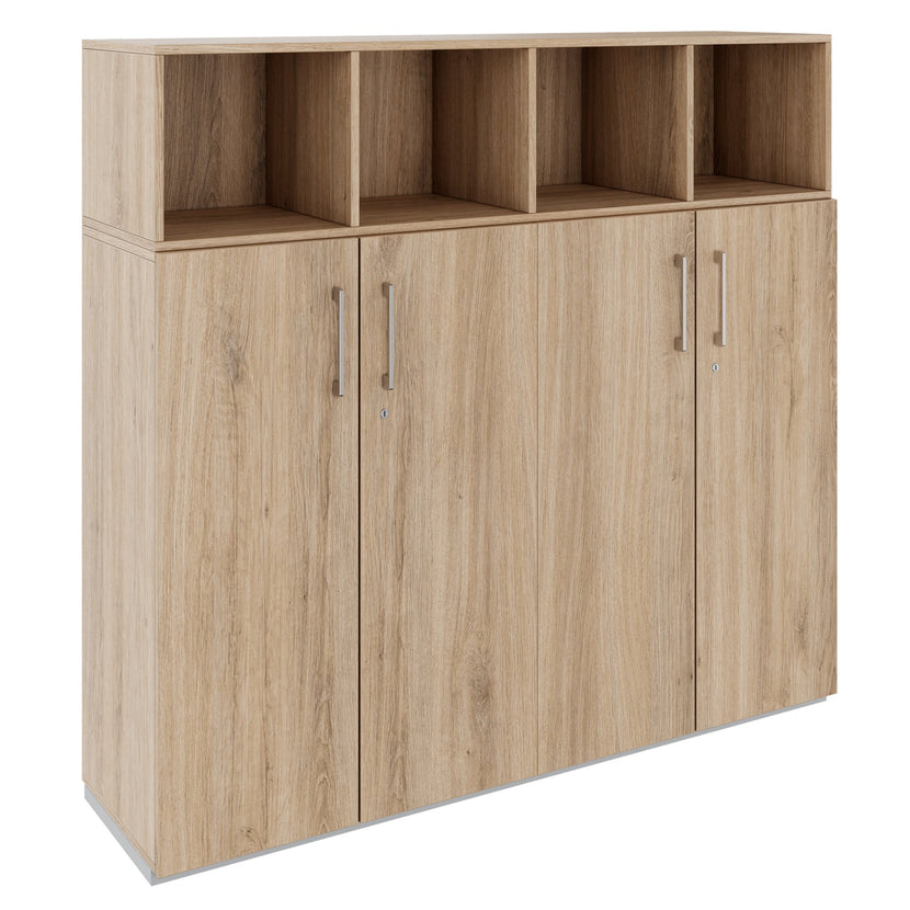 PRO Schrankwand | 4 OH, 1600 x 1510 mm, Natureiche