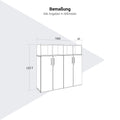 PRO Schrankwand | 4 OH, 1600 x 1510 mm, Schwarz - 14 Thumbnail Image