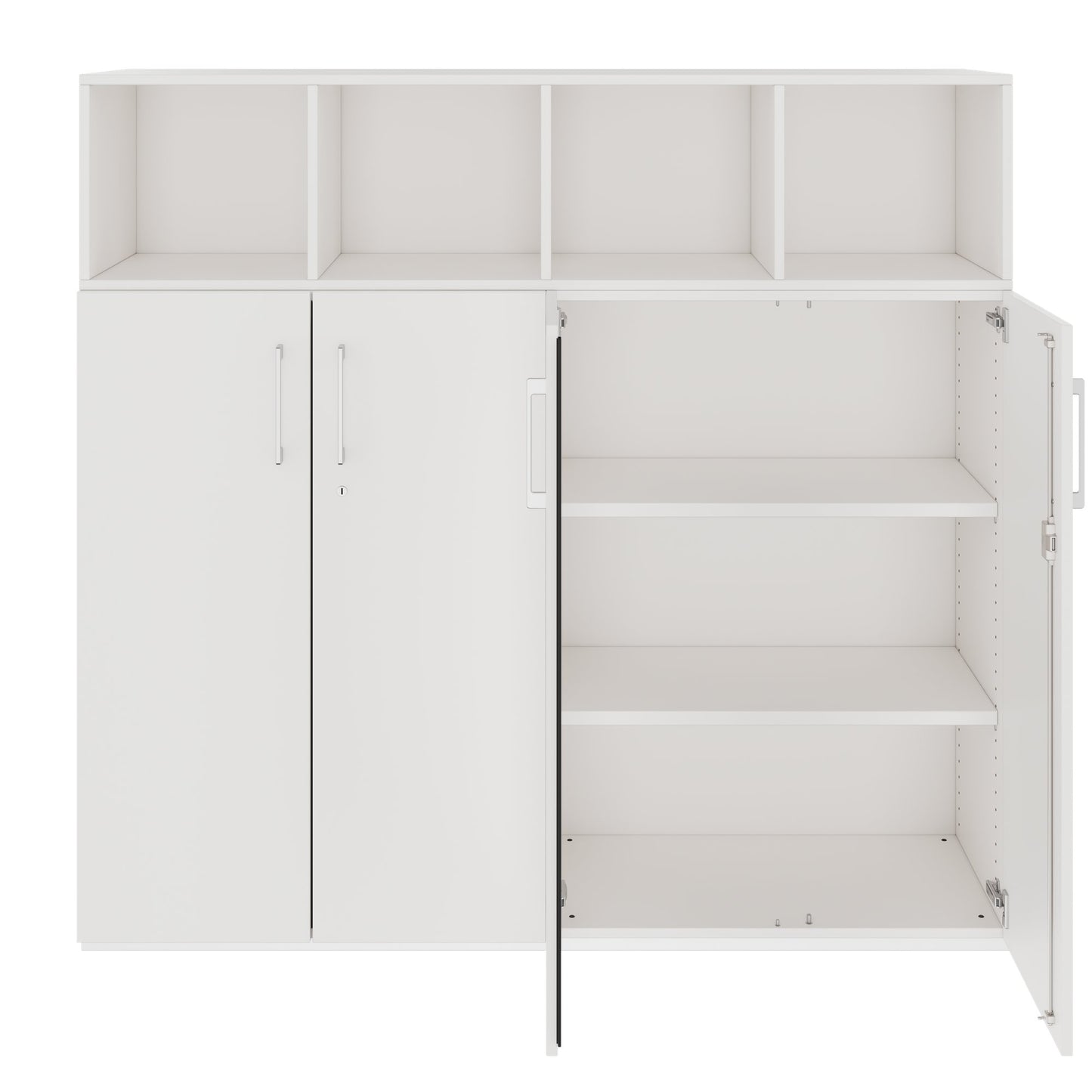 PRO Étagère murale | 4 OH, 1600 x 1510 mm, blanc