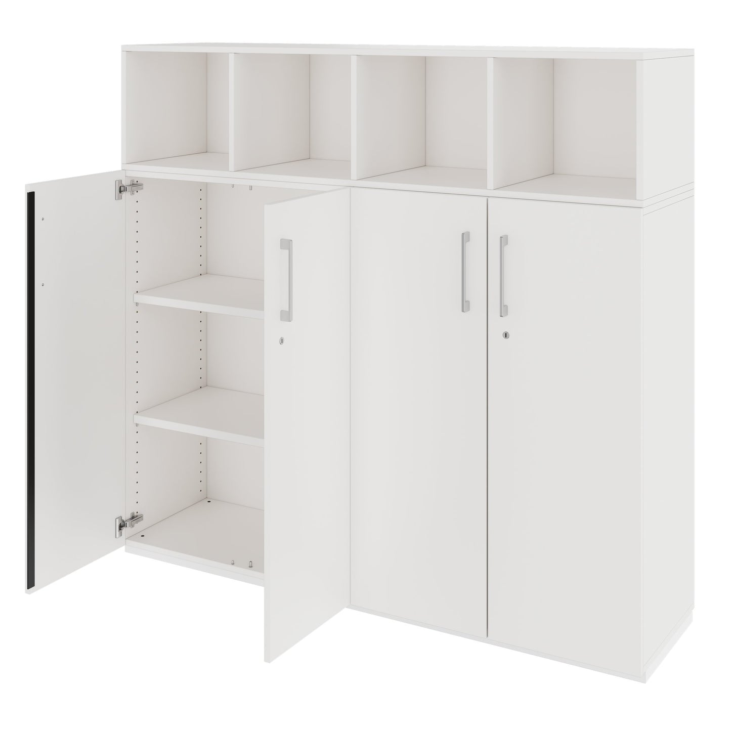 PRO Étagère murale | 4 OH, 1600 x 1510 mm, blanc