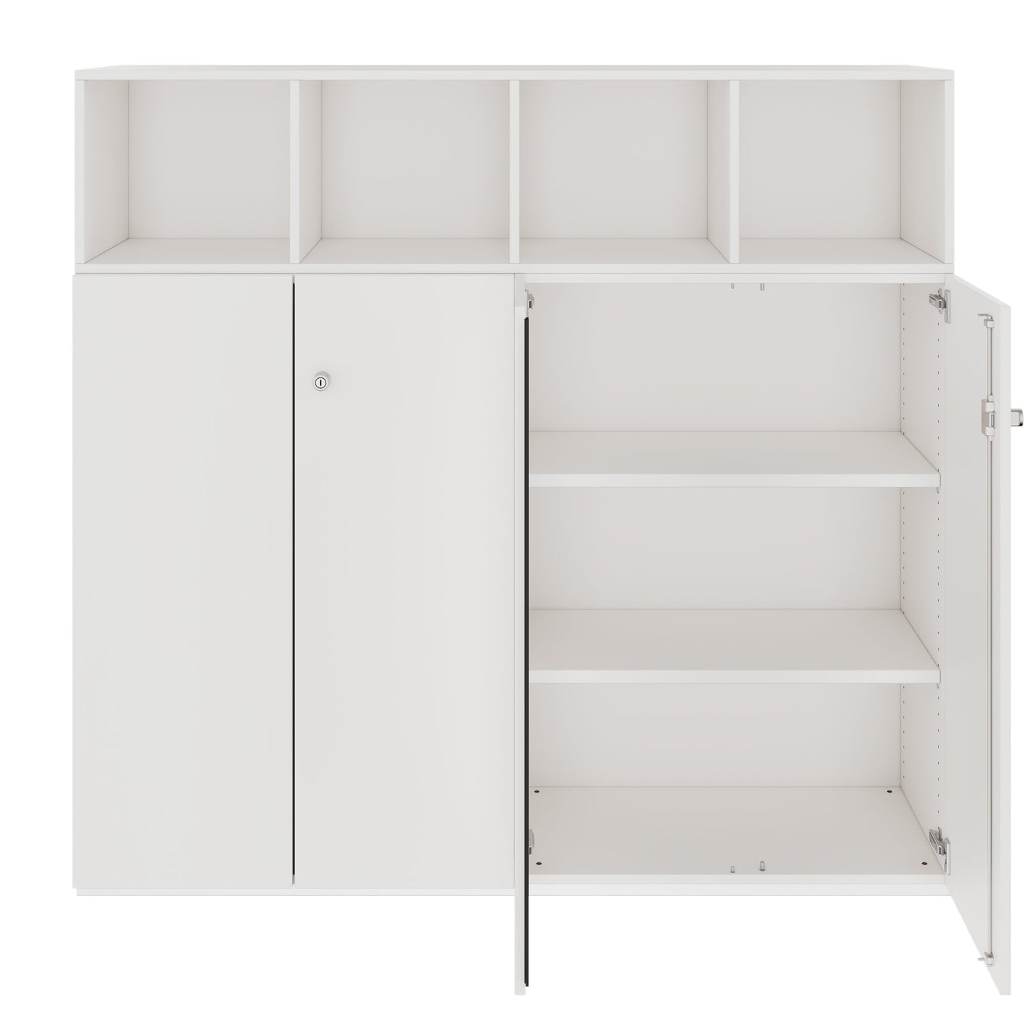 PRO Étagère murale | 4 OH, 1600 x 1510 mm, blanc