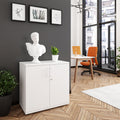 UNI Armadio con ante a battente | 2 OH, 800 x 777 mm, Bianco - 1 Thumbnail Image