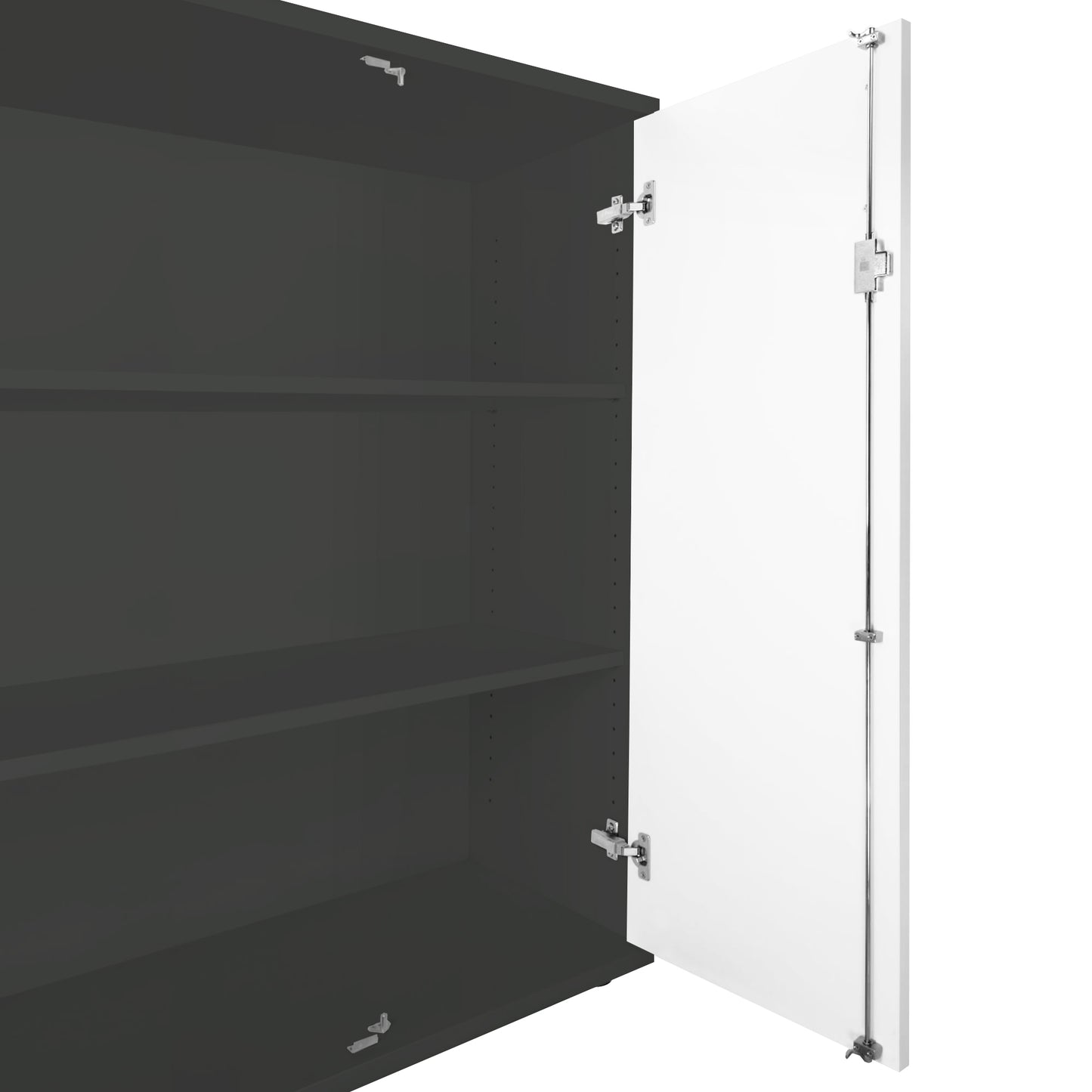 UNI Wing door cabinet | 3 Oh, 800 x 1143 mm, anthracite / white