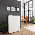 UNI Hinged-door cabinet | 3 OH, 800 x 1143 mm, White - 1 Thumbnail Image