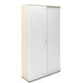 UNI Sliding-door cabinet | 5 OH, 1200 x 1897 mm, Maple / White - 2 Thumbnail Image