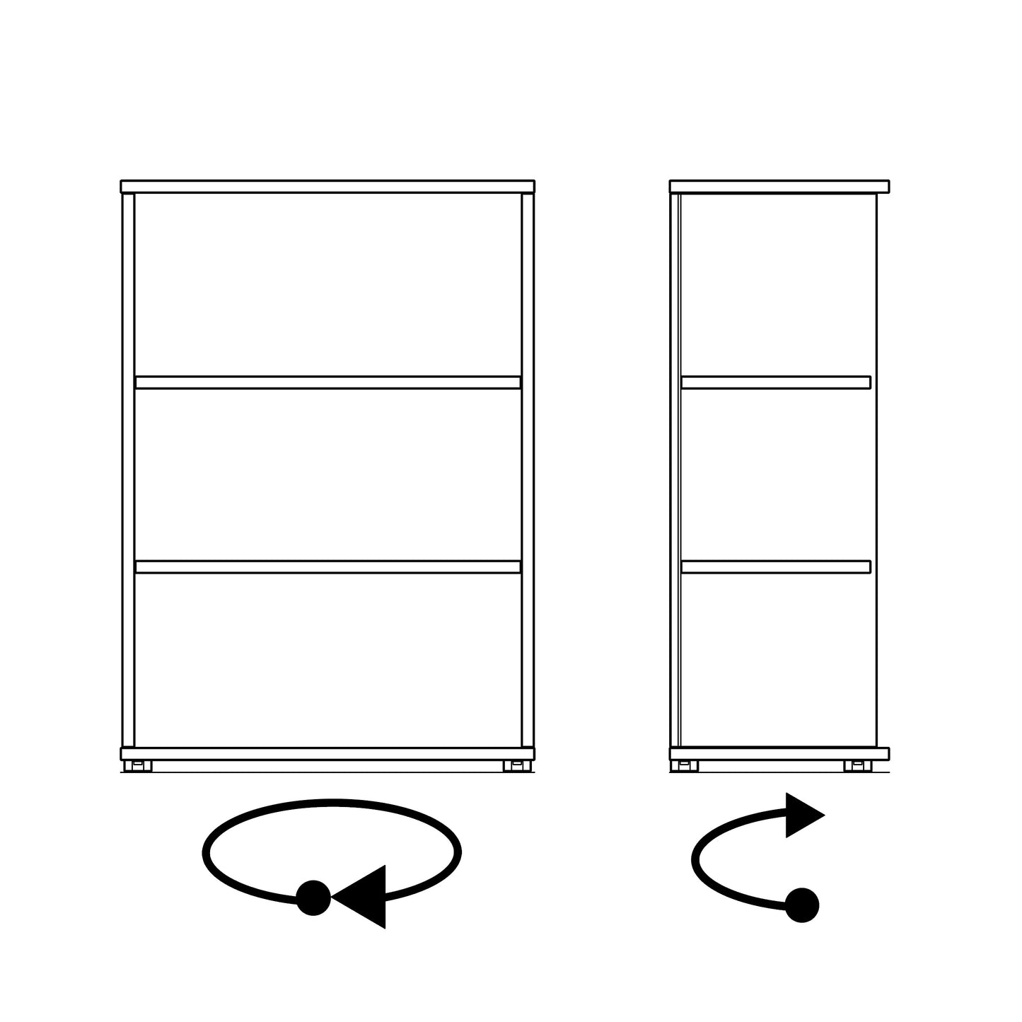 UNI Regalschrank | 3 OH, 800 x 1143 mm, Bernsteineiche