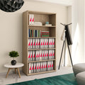UNI Armoire d'étagère | 5 oh, 1000 x 1897 mm, chêne ambre - 2 Thumbnail Image