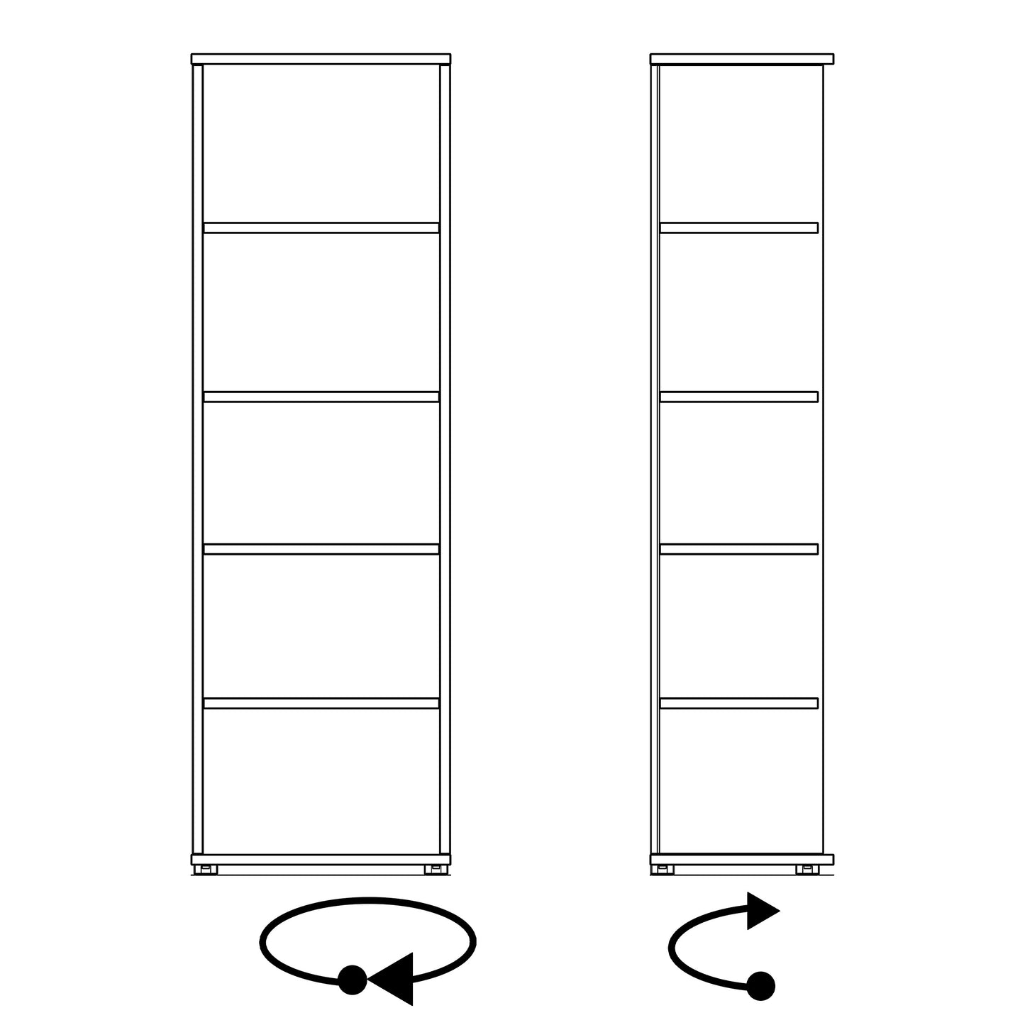 UNI Regalschrank | 5 OH, 600 x 1897 mm, Bernsteineiche
