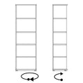 UNI Armoire d'étagère | 5 oh, 600 x 1897 mm, chêne ambre - 6 Thumbnail Image