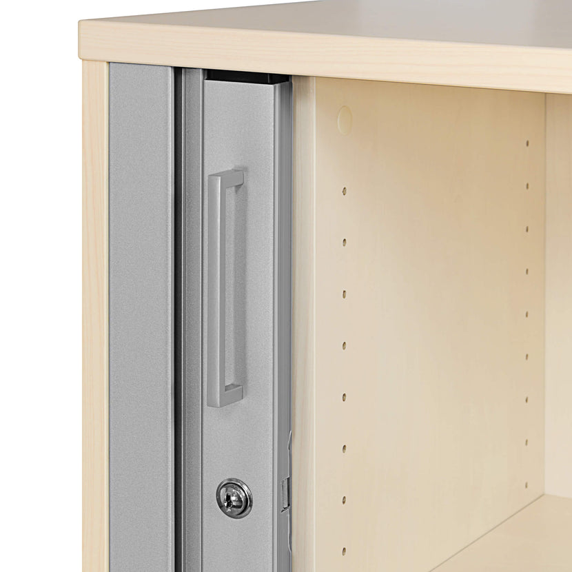UNI Cabinetto del negozio querroll | 3 OH, 1000 x 1143 mm, acero / grigio argento