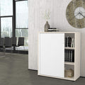 UNI Armoire à rideau transversal | 3 OH, 1000 x 1143 mm, érable / blanc - 1 Thumbnail Image
