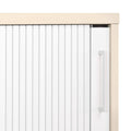 UNI Armoire à rideau transversal | 3 OH, 1000 x 1143 mm, érable / blanc - 12 Thumbnail Image
