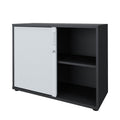 UNI Querrollladenschrank | 2 OH, 1000 x 777 mm, Anthrazit / Weiß - 6 Thumbnail Image