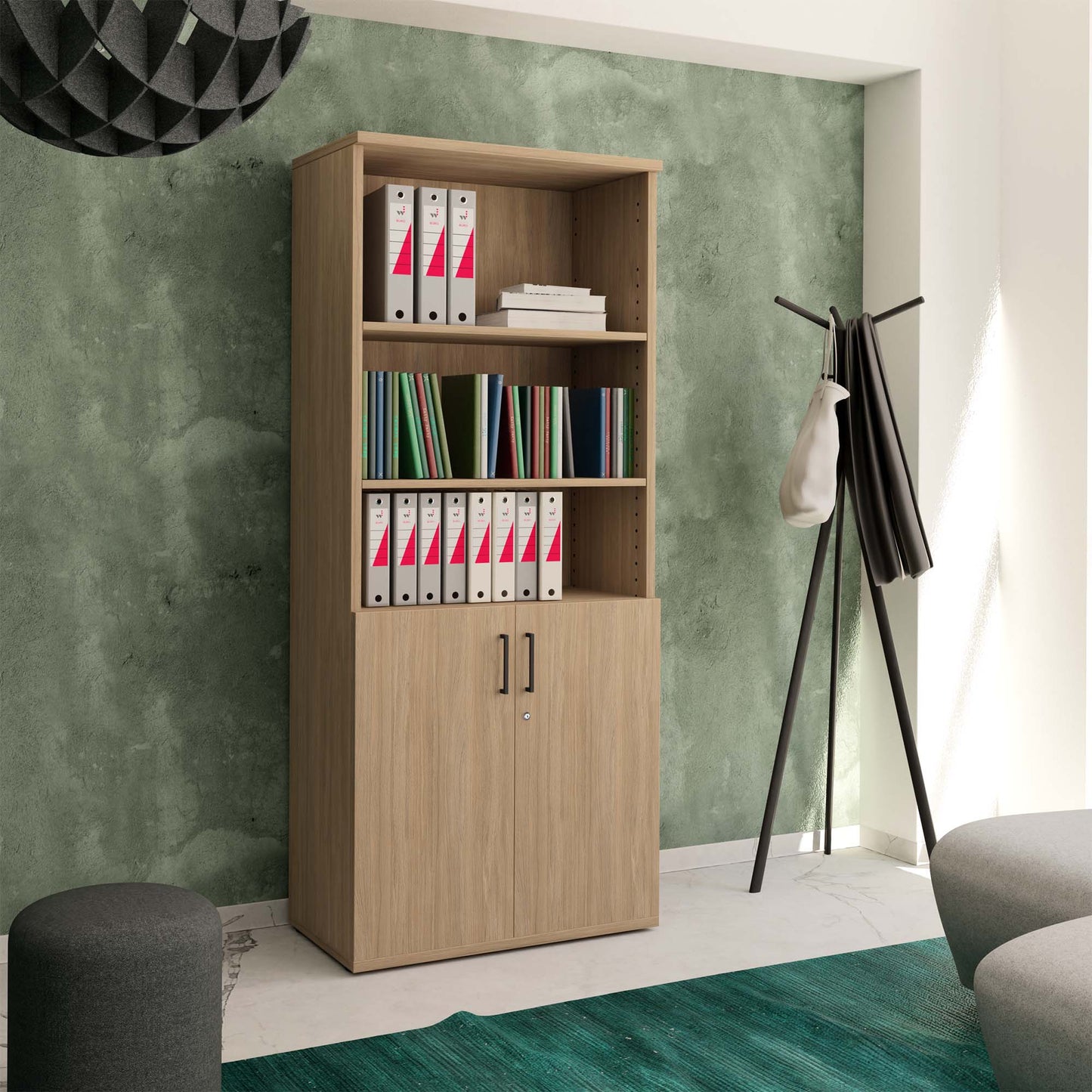 UNI Combinez l'armoire | 5 oh, 800 x 1897 mm, chêne ambre