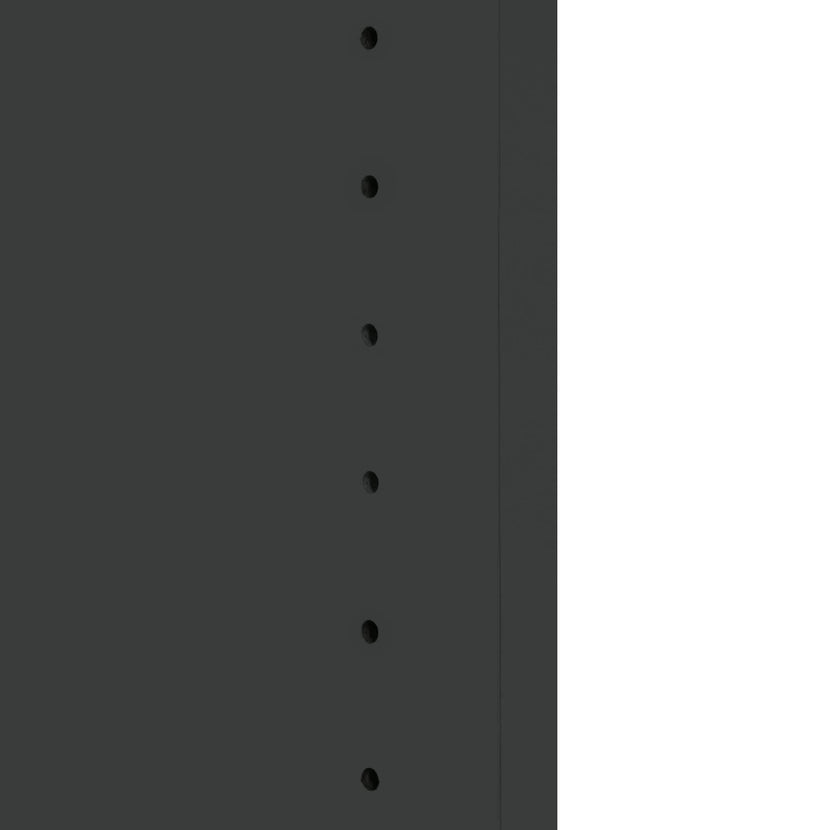 UNI Combined cabinet with hanging register | 5 Oh, 800 x 1897 mm, anthracite / white