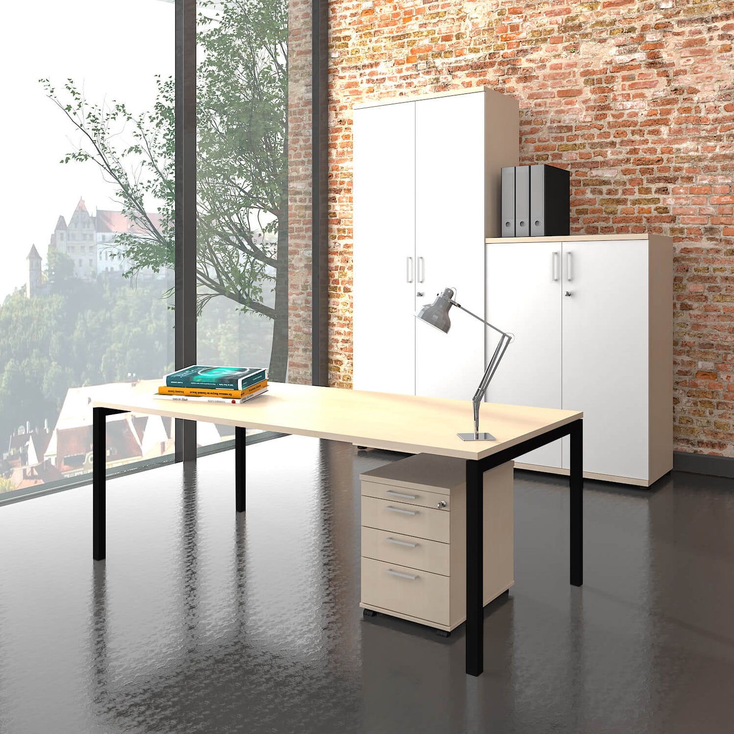 NOVA Landshut - complete office | Maple / White