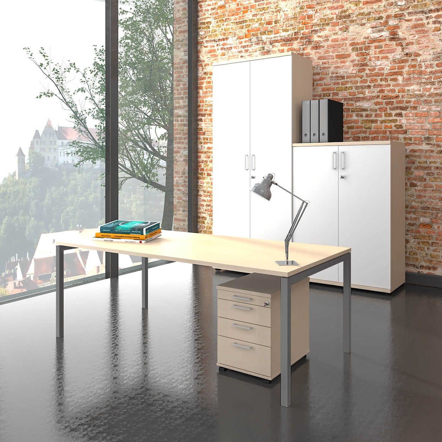 NOVA Landshut - complete office | Maple / White