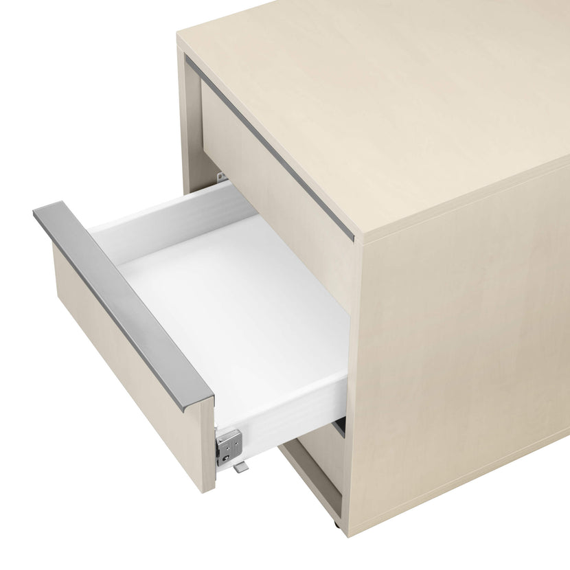 NOVA roll container | 3 drawers, 600 mm deep, maple
