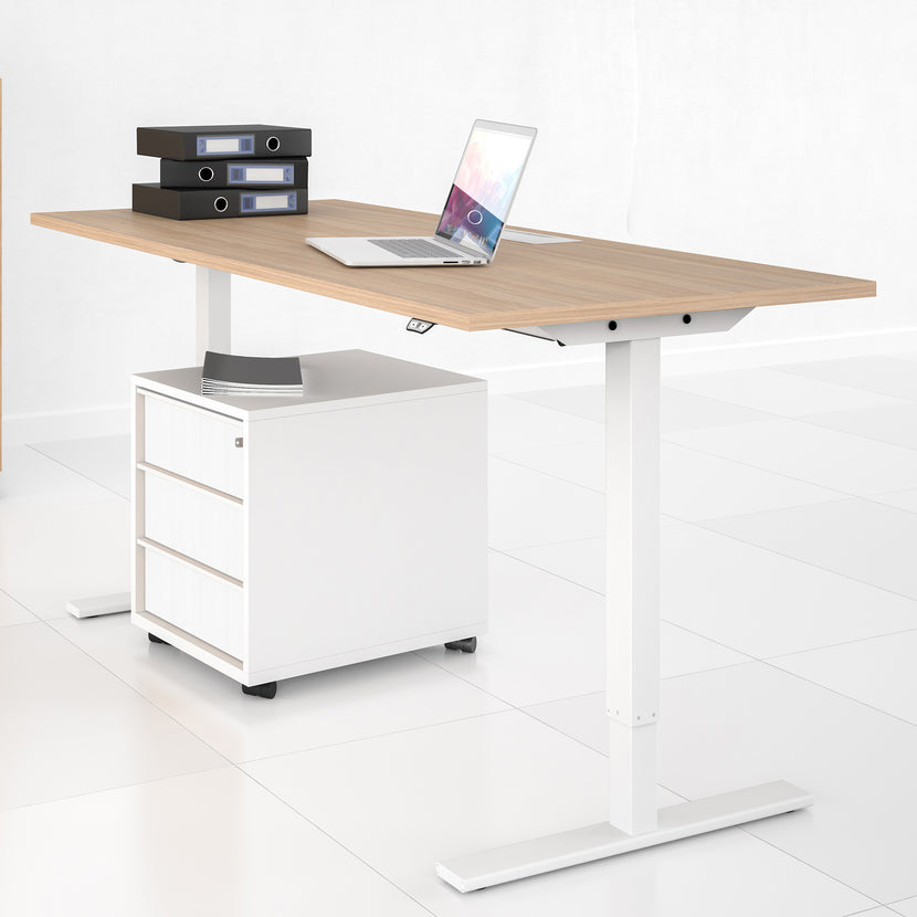 NOVA Roll container | 3 drawers, 600 mm deep, white