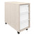 NOVA Roll container | 3 drawers, 600 mm deep, extra narrow, maple / white