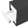 NOVA Rollcontainer | 3 Schubladen, 600 mm tief, extra schmal, Anthrazit / Weiß - 3 Thumbnail Image