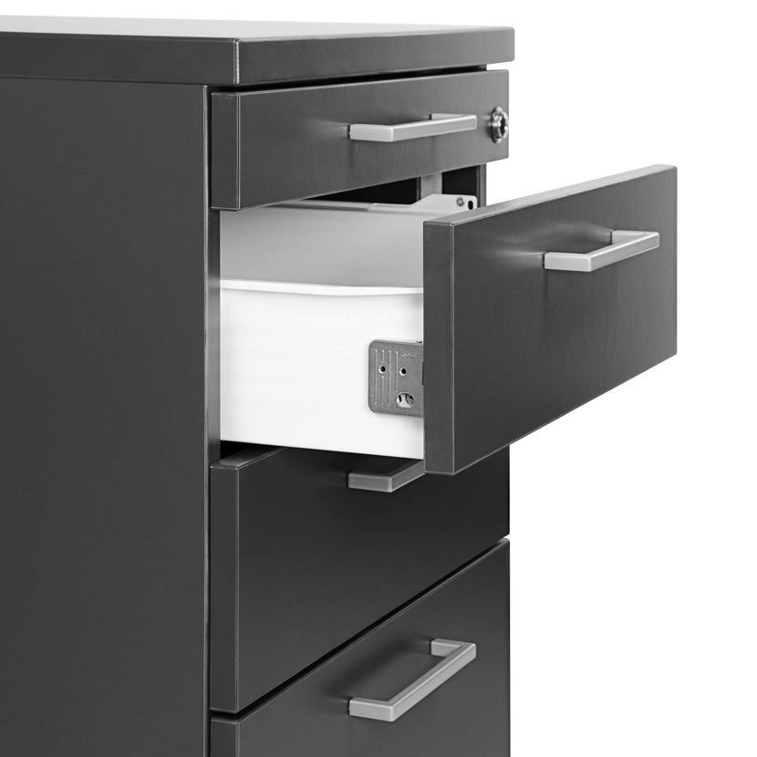 OPTIMA roll container | 3 drawers + 1 small parts compartment, 600 mm deep, anthracite
