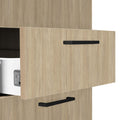 OPTIMA Rollcontainer | 3 Schubladen + 1 Kleinteilefach, 600 mm tief, Bernsteineiche - 5 Thumbnail Image