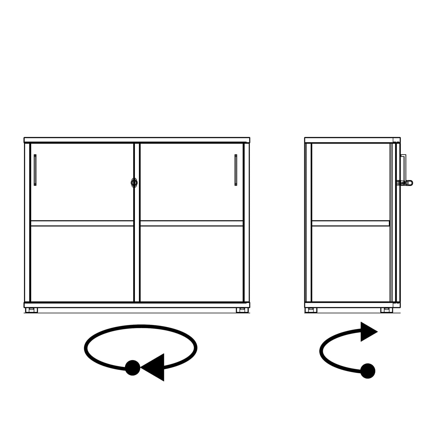 UNI Armoire de porte coulissante | 2 oh, 1000 x 777 mm, chêne ambre