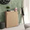 UNI Armoire à portes coulissantes | 3 classeurs, 1000 x 1143 mm, chêne ambré - 1 Thumbnail Image