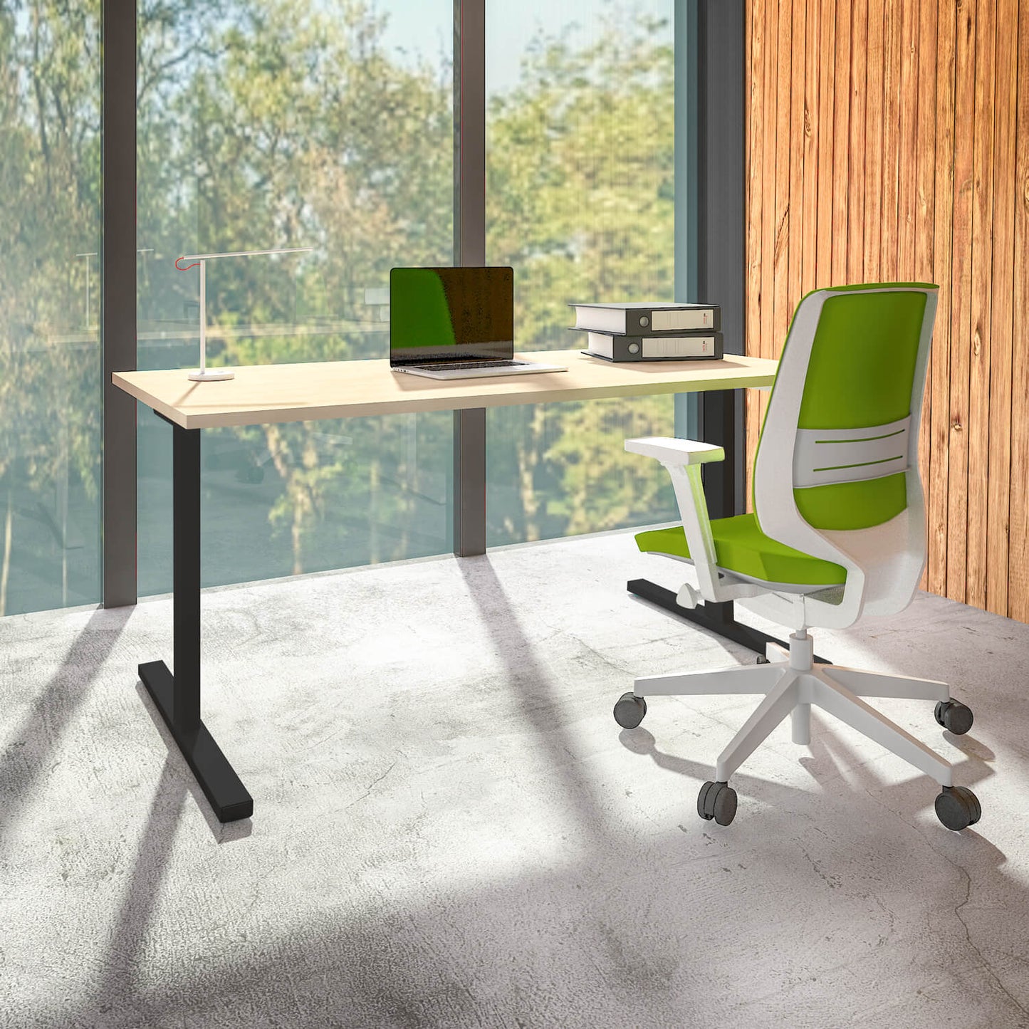 T-EASY Scrivania | 1600 x 800 mm, acero