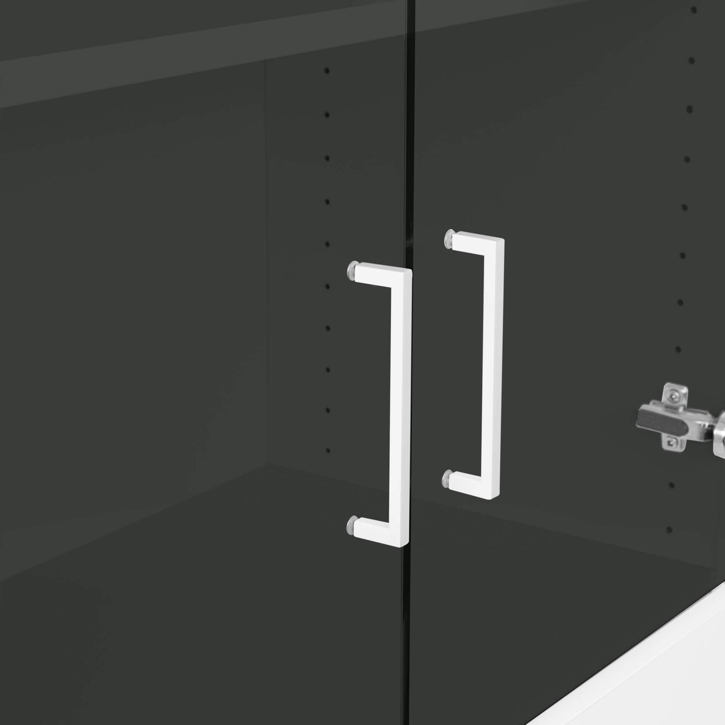 UNI Showcase cabinet | 5 Oh, 800 x 1897 mm, anthracite / white