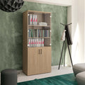 UNI Cabinet vitrine | 5 oh, 800 x 1897 mm, chêne ambre - 1 Thumbnail Image