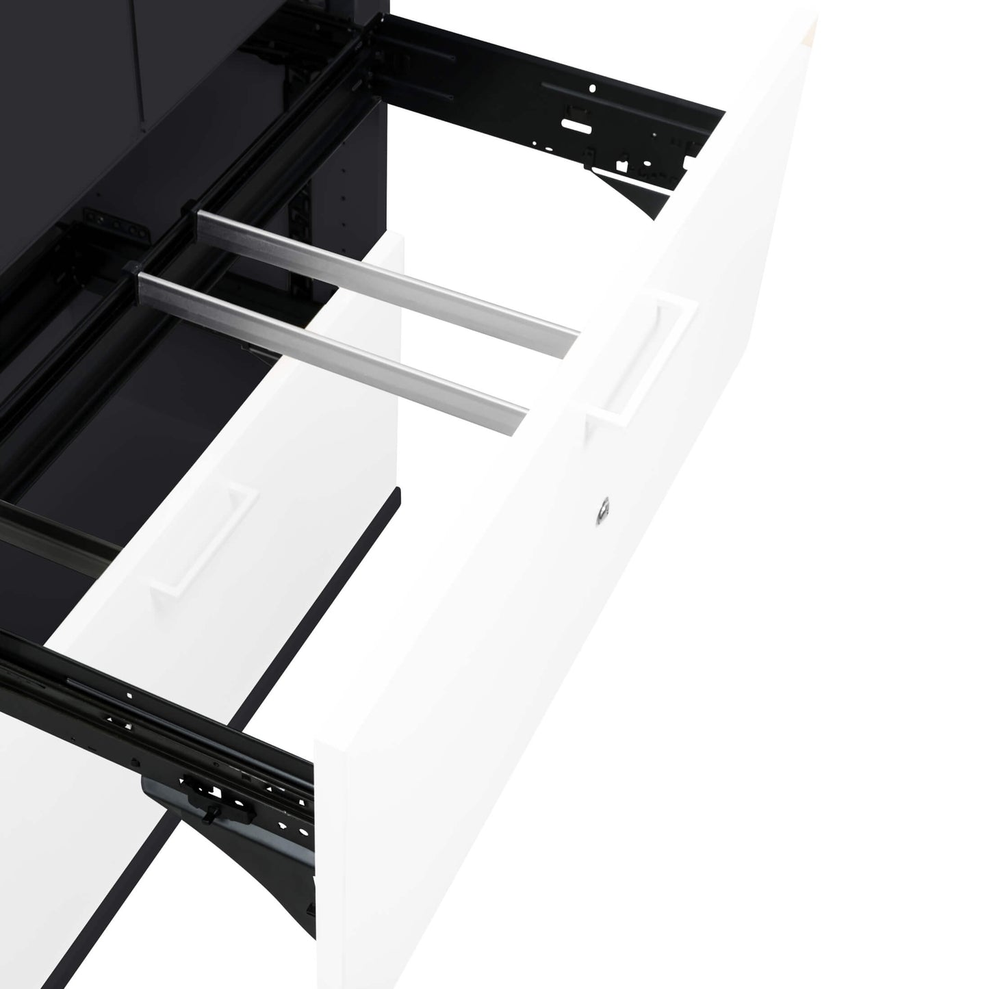 UNI Showcase cabinet with hanger register | 5 Oh, 800 x 1897 mm, anthracite / white