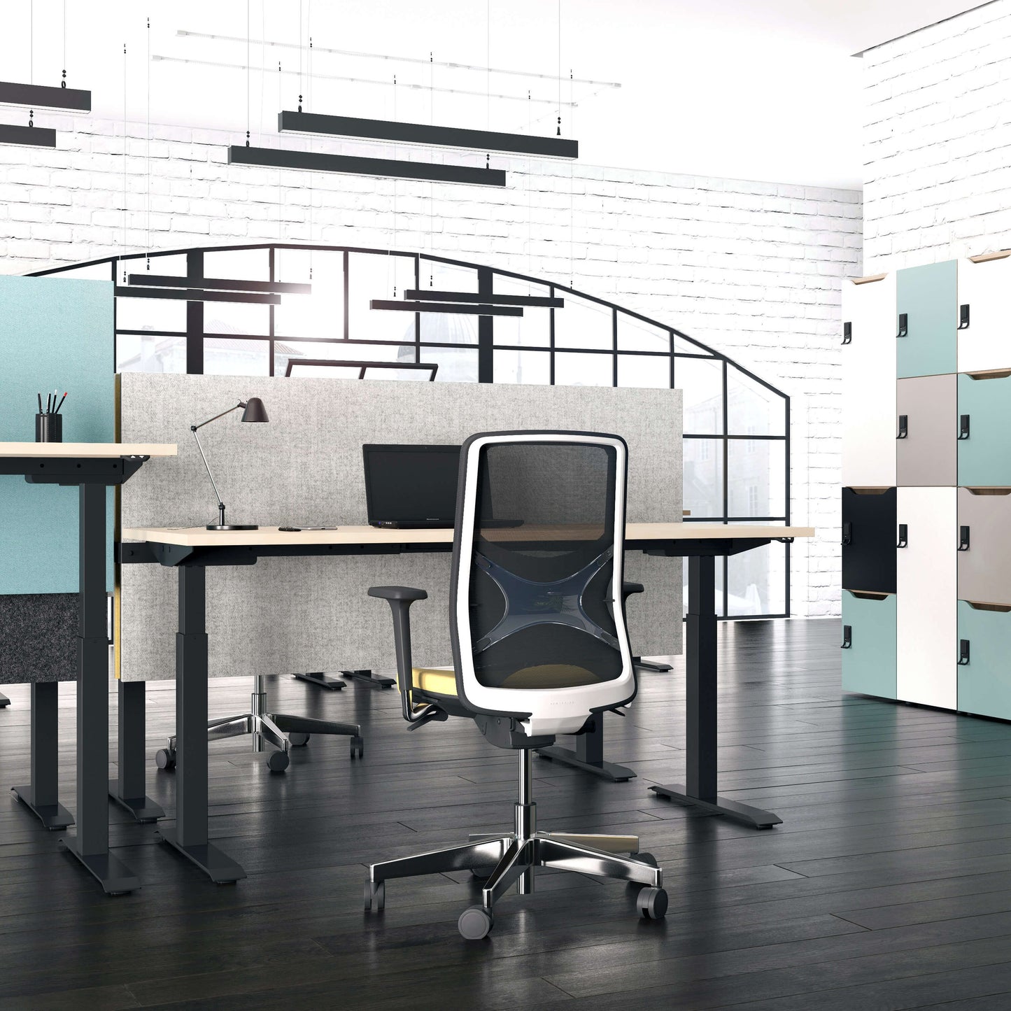 ACTIVE desk | Electrically height adjustable, 1600 x 800 mm, maple