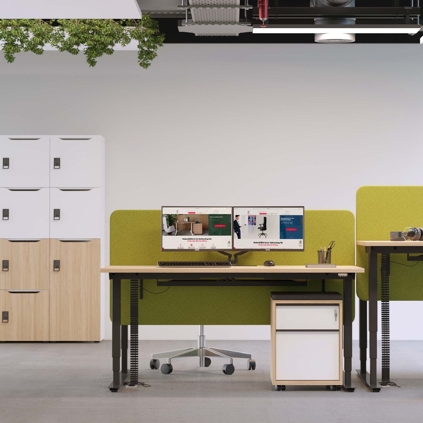 EASY Desk a 2 motori | 1200-1800 mm, regolabile in altezza elettricamente, bianco
