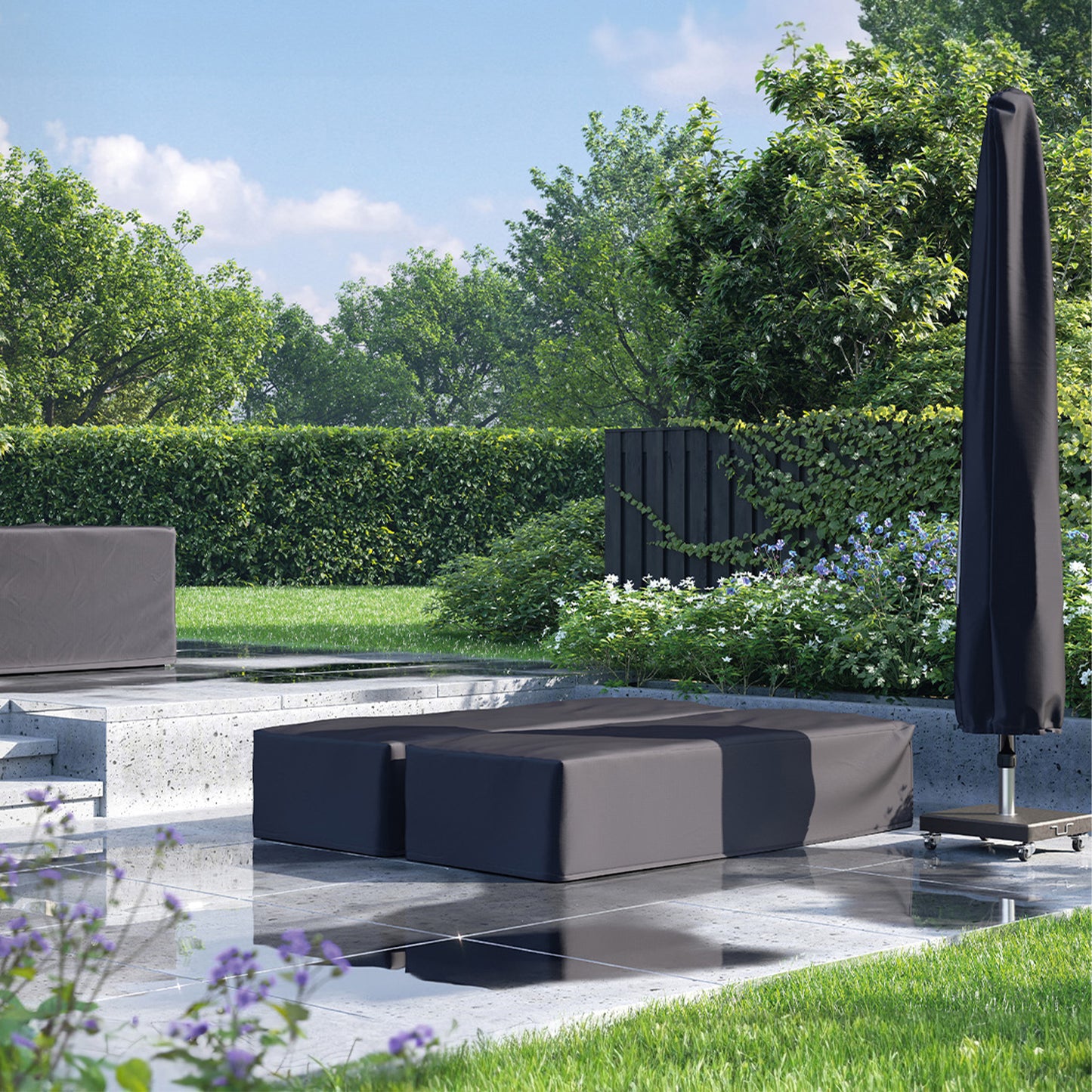 Platinum AeroCover Sonnenschirmabdeckung | 550-600 x 2600 mm, Anthrazit