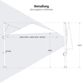 Platinum CHALLENGER T2 Ampelschirm | 2600-3500 x 2600-3500 mm, 360° drehbar, seitlich schwenkbar - 11 Thumbnail Image