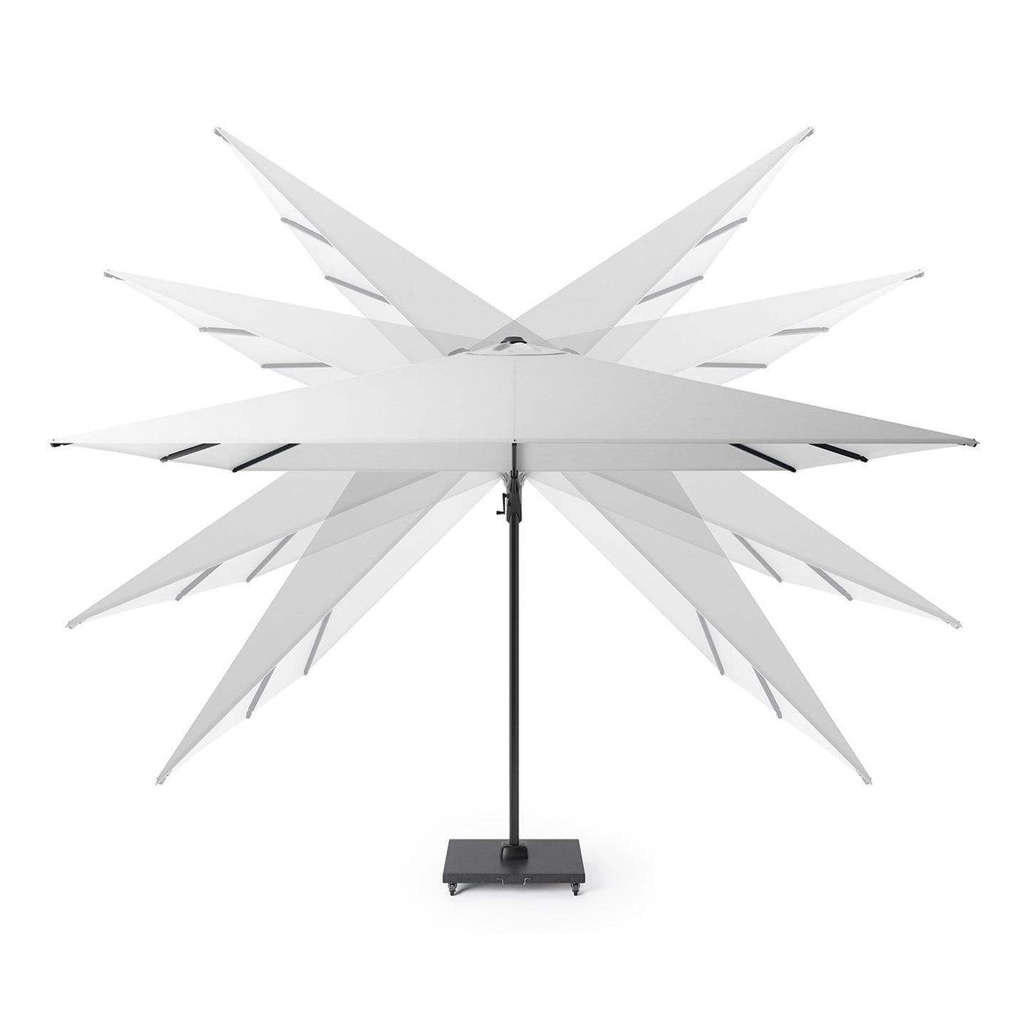 Platinum VOYAGER T2 Ampelschirm | 2700 x 2700 mm, 360° drehbar, doppelt schwenkbar