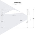 Platinum VOYAGER T2 Ampelschirm | 2700 x 2700 mm, 360° drehbar, doppelt schwenkbar - 10 Thumbnail Image