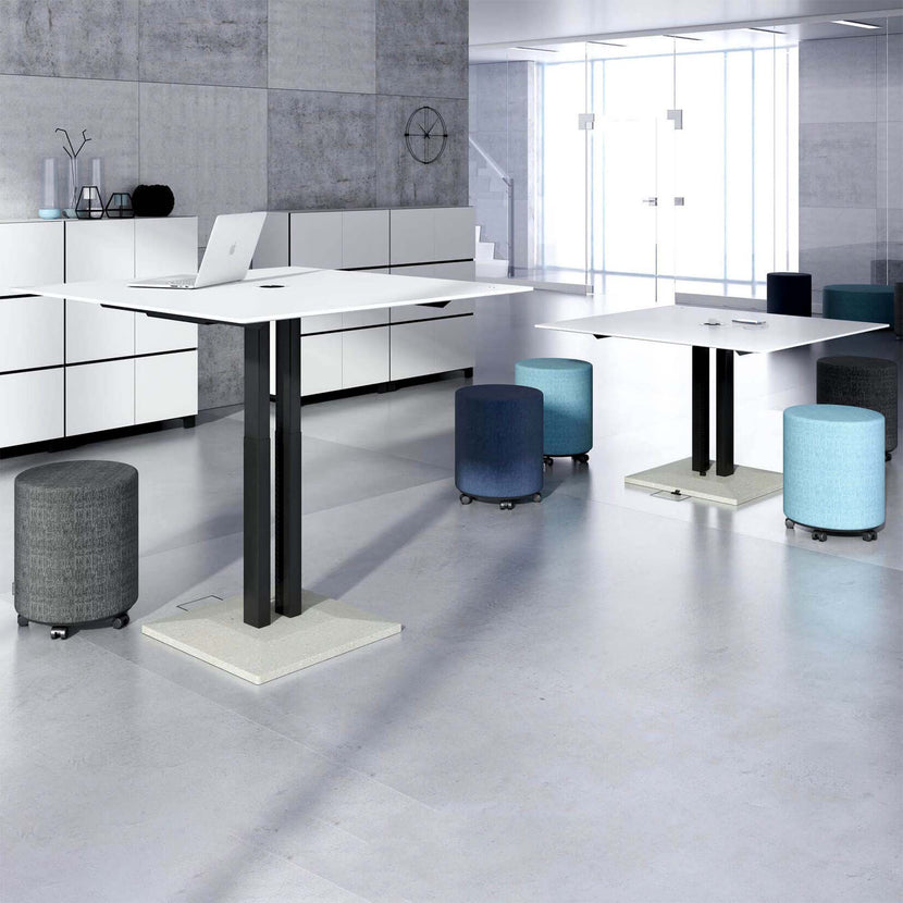 GIRO Sgabello Pouf / sedile | Rollbar, Ø 400 mm, coperture di lana velio / sinergia