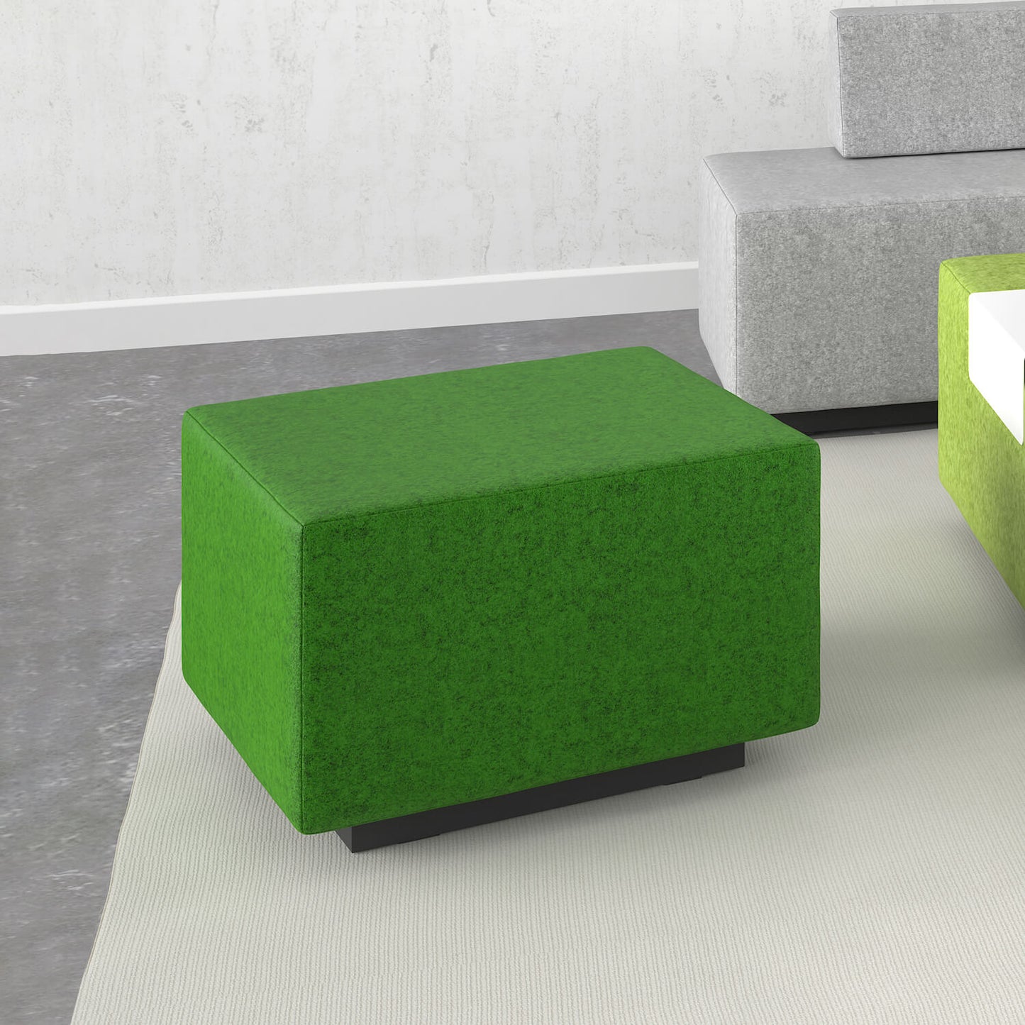 JAZZ Pouf / tabouret de siège | 800 x 600 mm, tissus de référence Lucia / Velito / Synergy