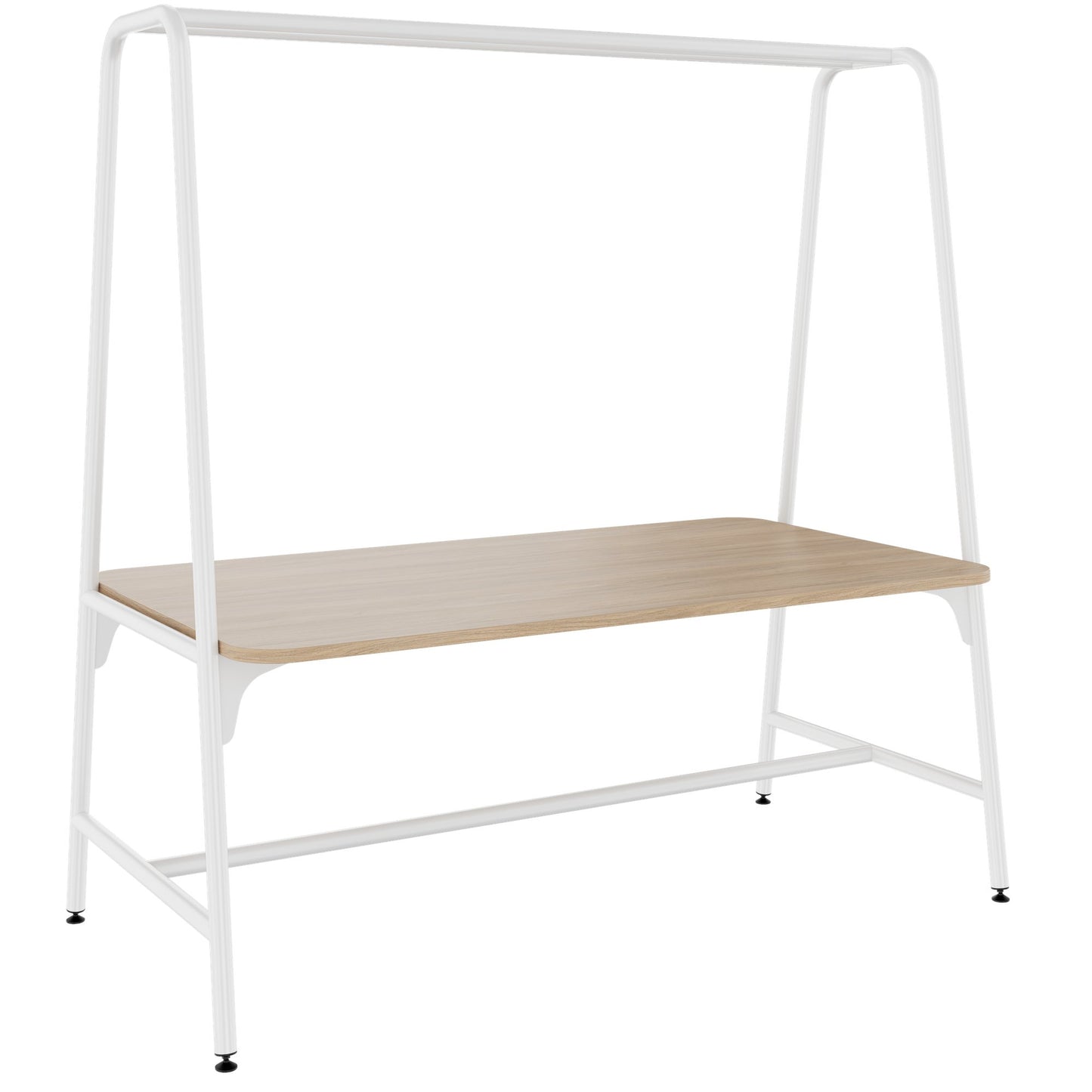 ROUND Multipurpose Tisch | 1600 - 1800 x 740 - 1050 mm, Bernsteineiche