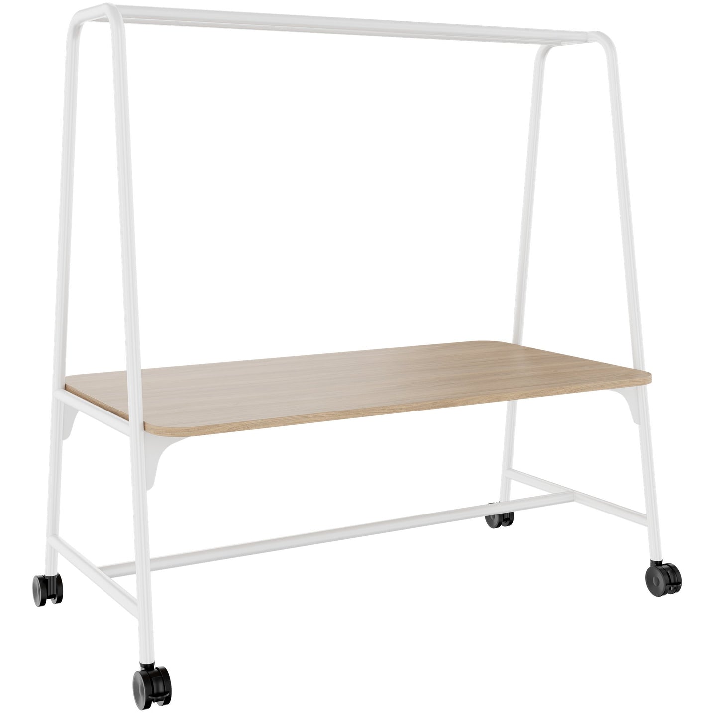 ROUND Multipurpose Tisch | 1600 - 1800 x 740 - 1050 mm, Bernsteineiche